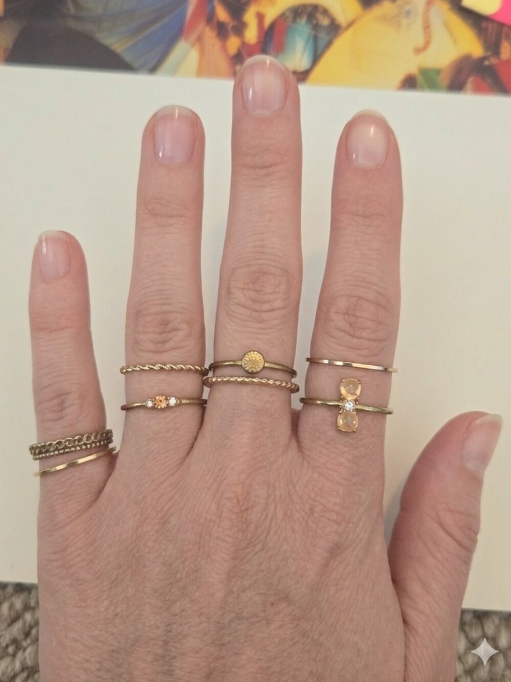 Boho Chic Dainty Gold Stacking Ring Set (13-Piece)